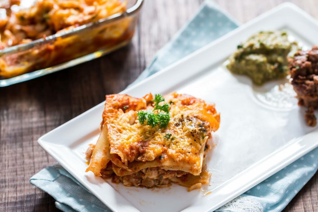 Lasanha de frango com molho branco