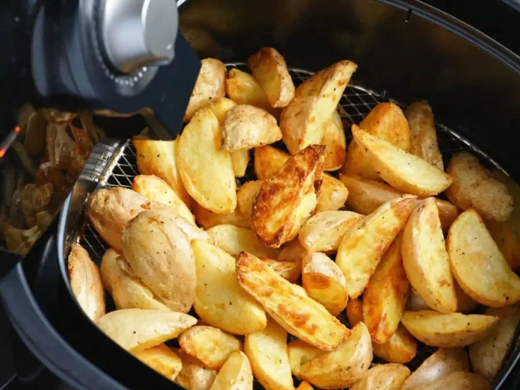 Batata inglesa rústica na airfryer