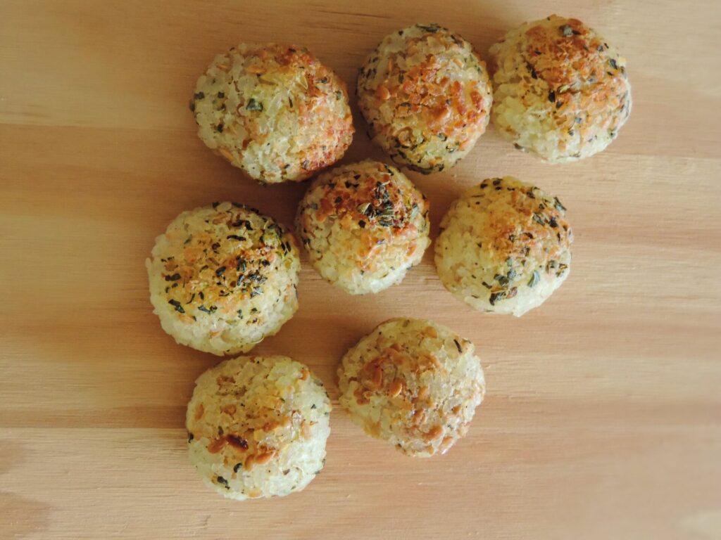 Bolinho de arroz com farinha de aveia