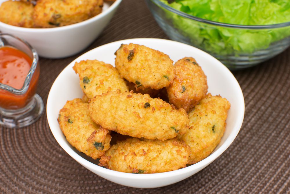 Bolinho de arroz com legumes