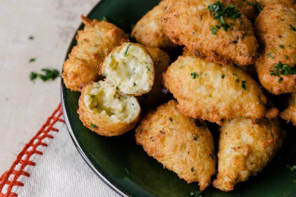 Bolinho de arroz no liquidificador