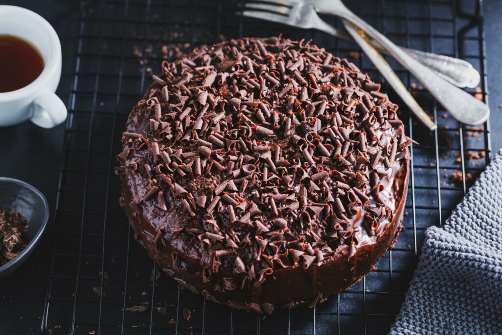 Bolo de chocolate com granulado