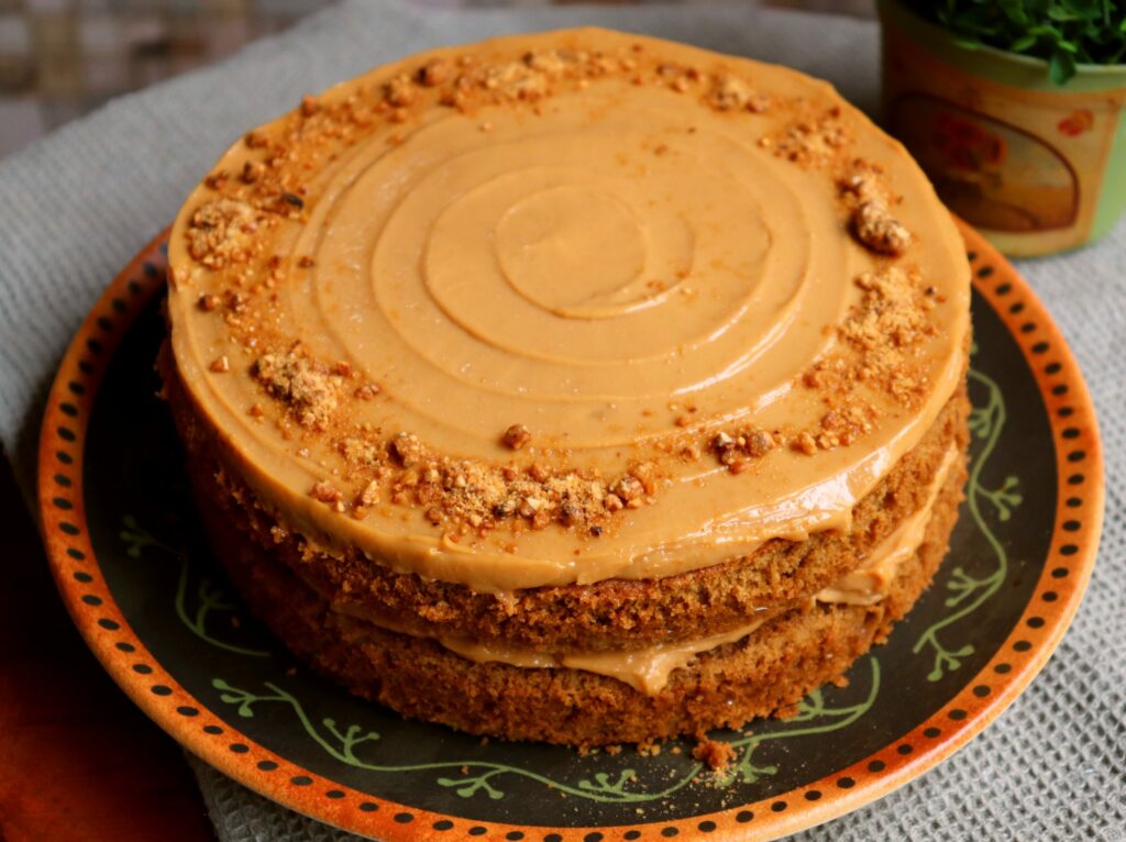 Bolo de doce de leite com chocolate