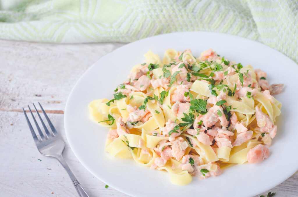 Macarrão com creme de leite